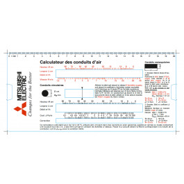 Réglettes aérauliques - Calculateur des conduits d'air